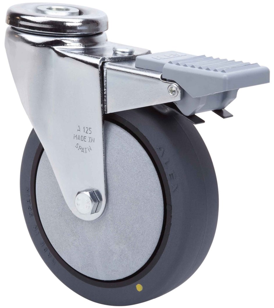 SERIE A-PGC, Giratorio/Agujero pasante/Freno Rueda y Soporte