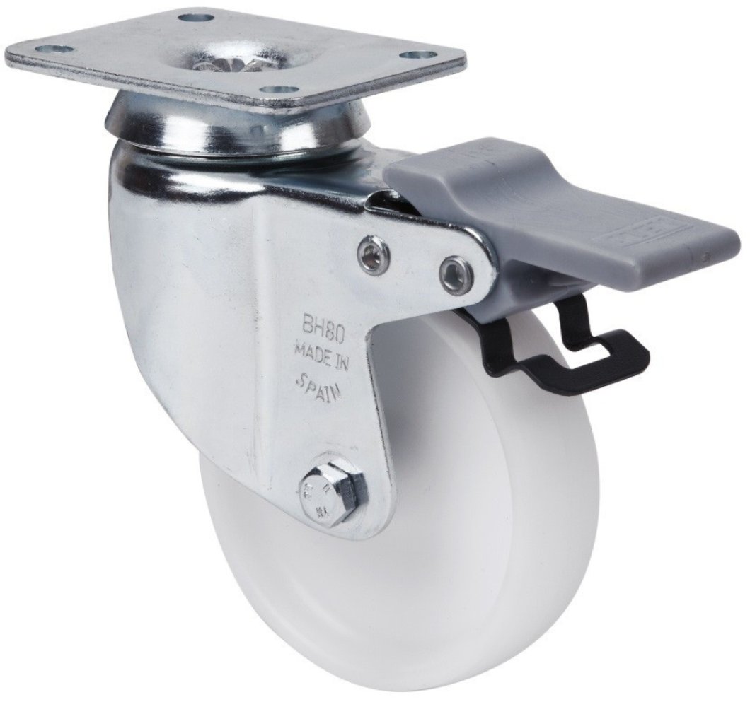 SERIE BH-BP, Giratorio/Platina/Freno Rueda y Soporte