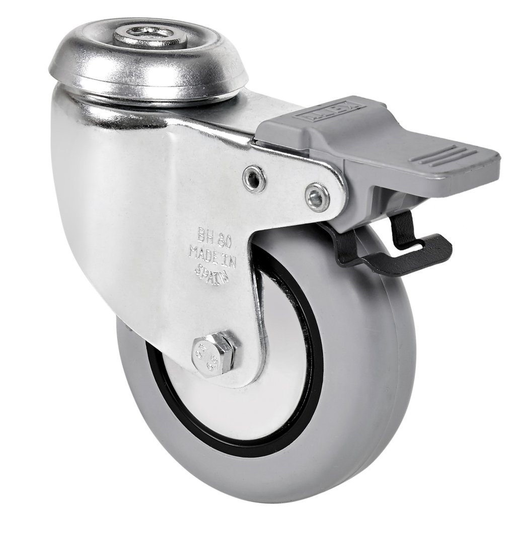 SERIE BH-PGI, Giratorio/Agujero pasante/Freno Rueda y Soporte