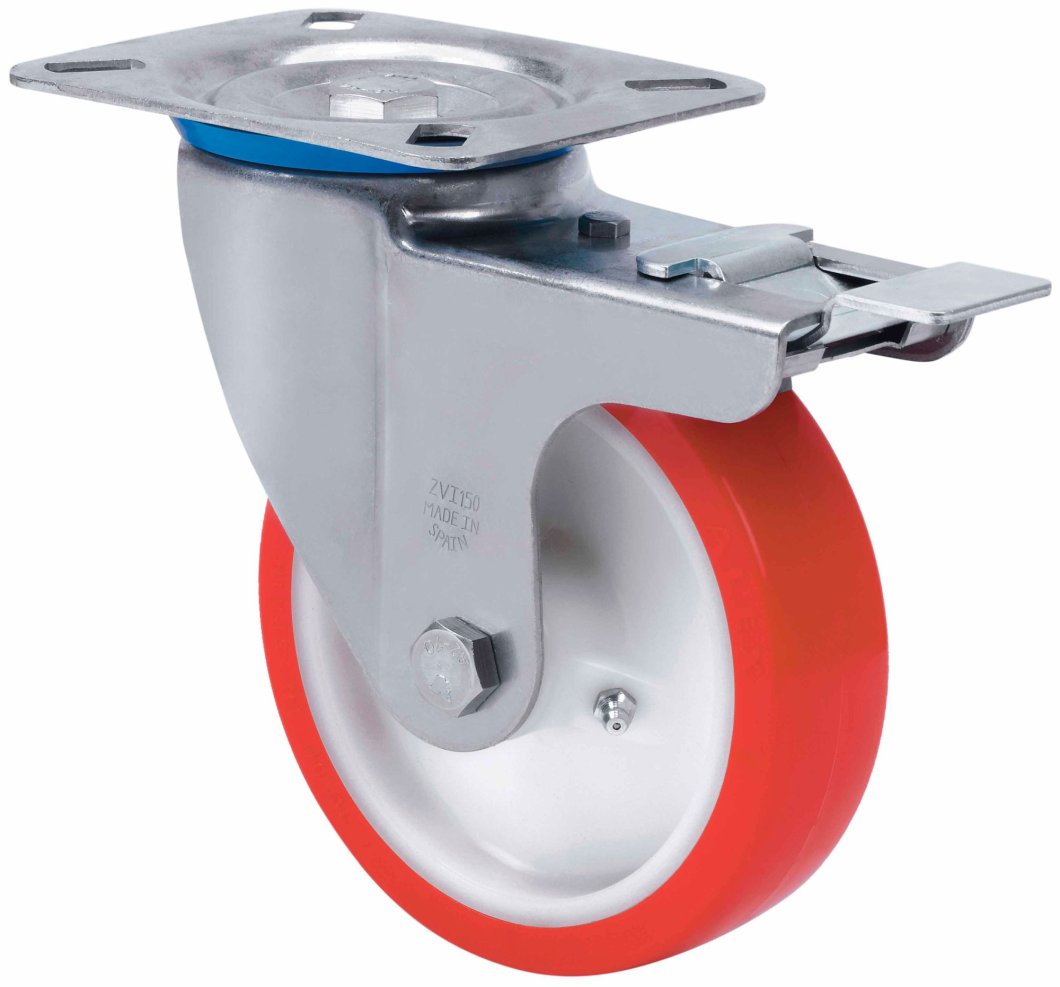 SERIE ZVI INOX-PO, Giratorio/Platina/Freno Rueda y Soporte