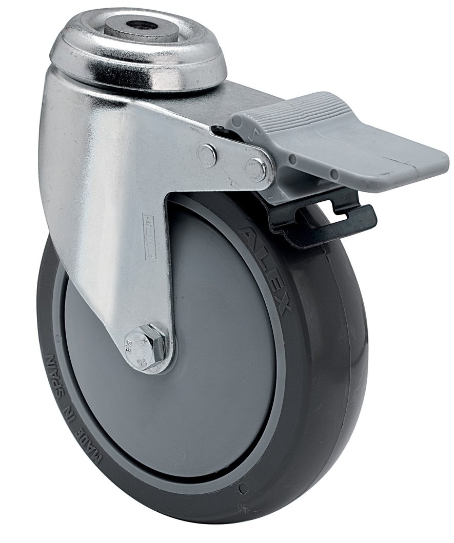 SERIE BHA-PGAIB, Giratorio/Agujero pasante/Freno Rueda y Soporte