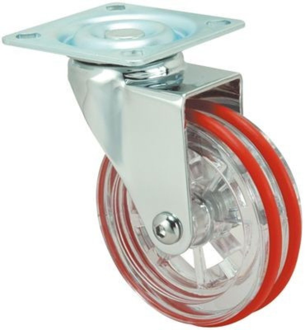 SERIE RD-RD Rojo, Giratorio/Platina/Sin Freno