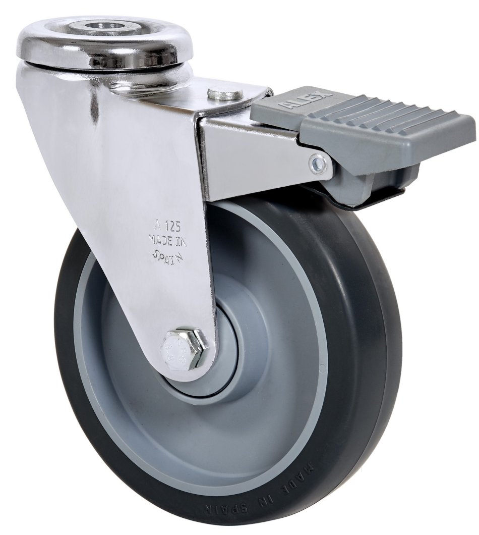 SERIE A-PGAIB, Giratorio/Agujero pasante/Freno Rueda y Soporte