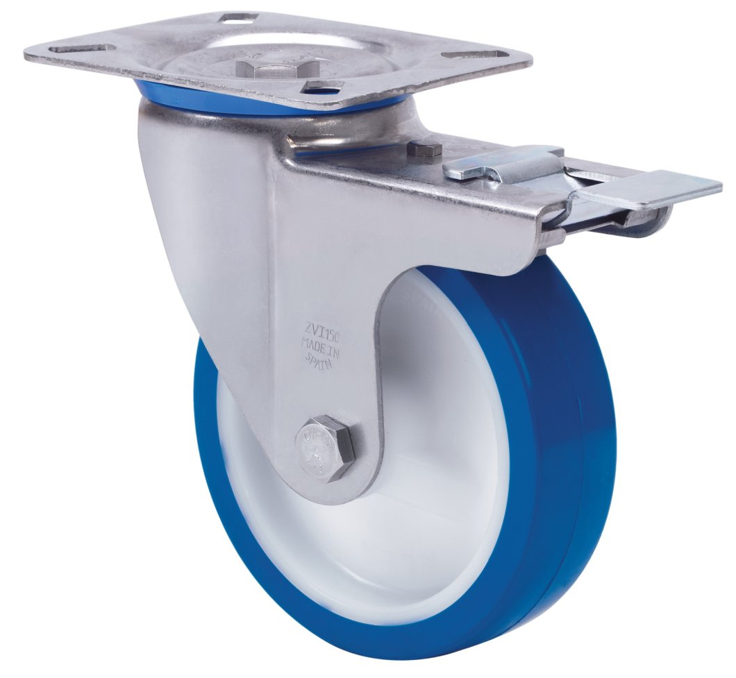 SERIE ZV-POA, Giratorio/Platina/Freno Rueda y Soporte