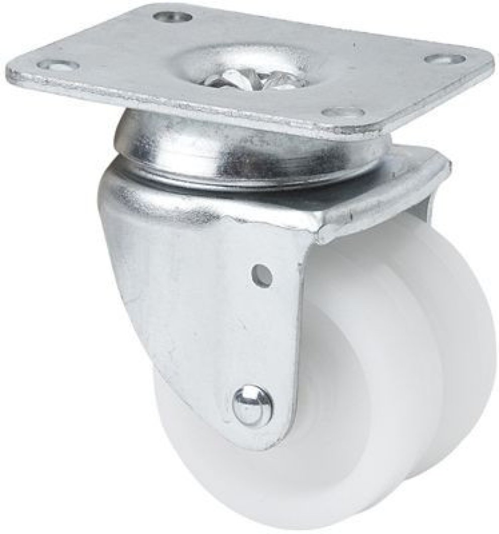 SERIE I-BP Blanco, Giratorio/Platina/Sin Freno