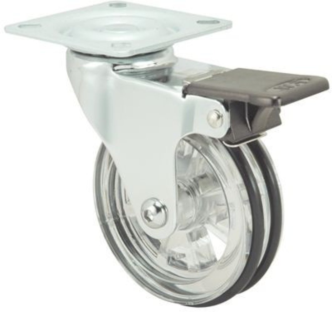 SERIE RD-RD Negro, Giratorio/Platina/Freno Rueda