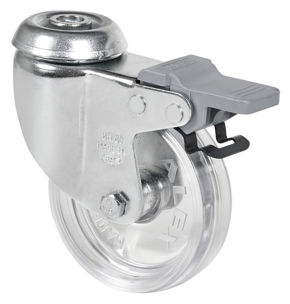 SERIE BH-SLC Cincado, Giratorio/Agujero pasante/Freno Rueda y Soporte