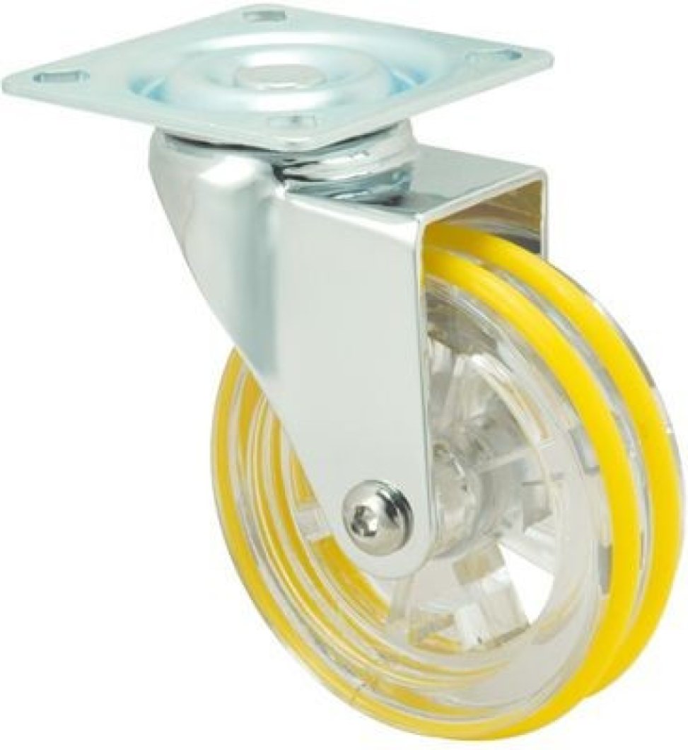 SERIE RD-RD Amarillo, Giratorio/Platina/Sin Freno