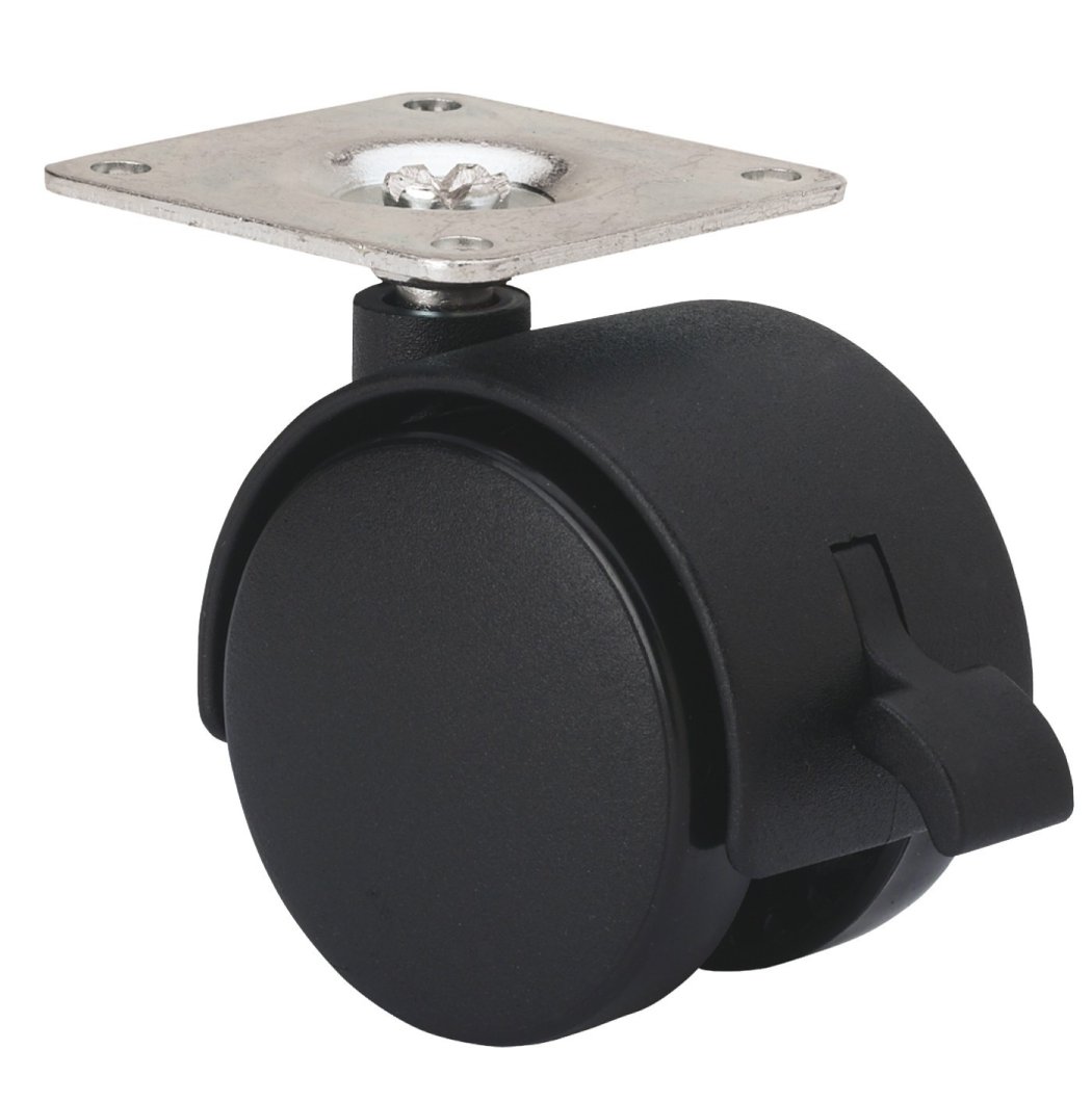 SERIE DK-DK Negro, Giratorio/Platina/Freno Rueda