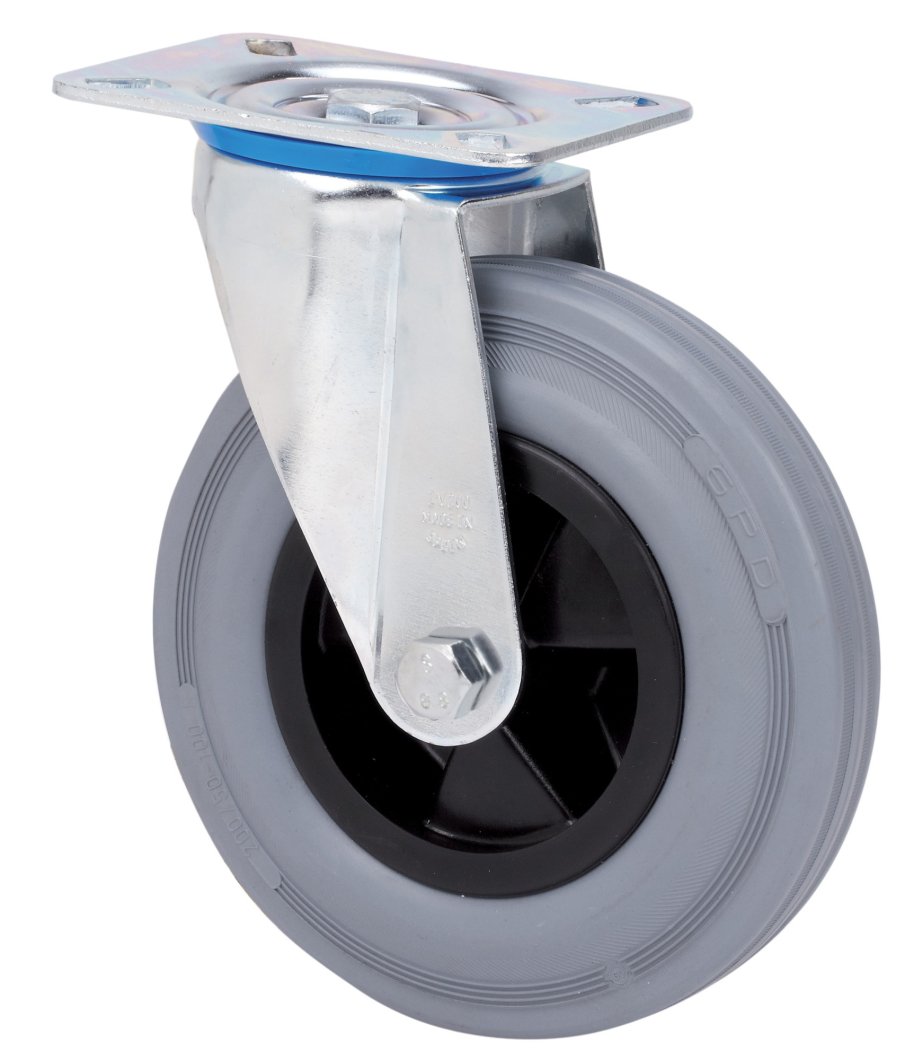 SERIE ZV-PS Gris, Giratorio/Platina/Sin Freno