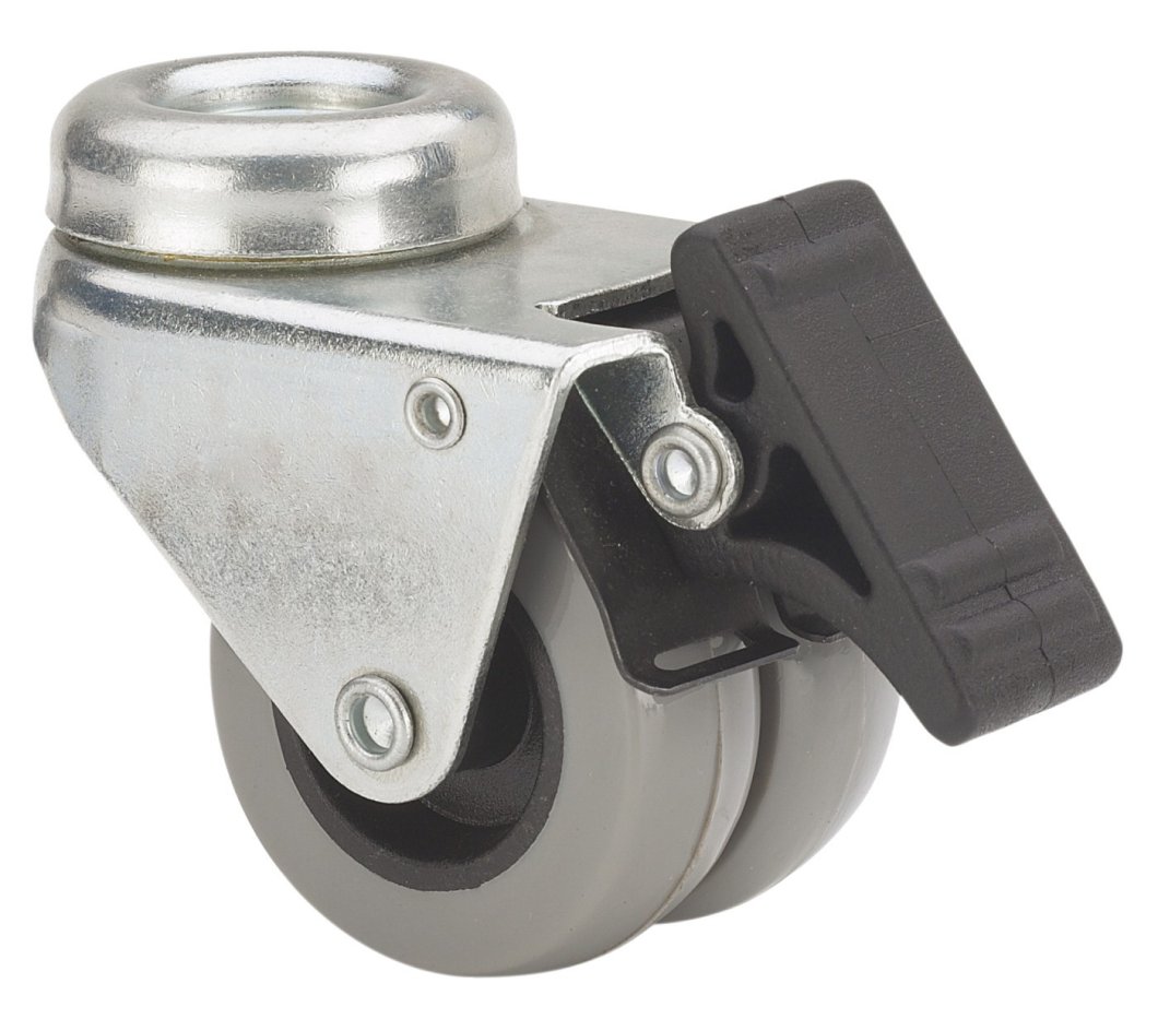 SERIE 411-411, Giratorio/Agujero pasante/Freno Rueda y Soporte