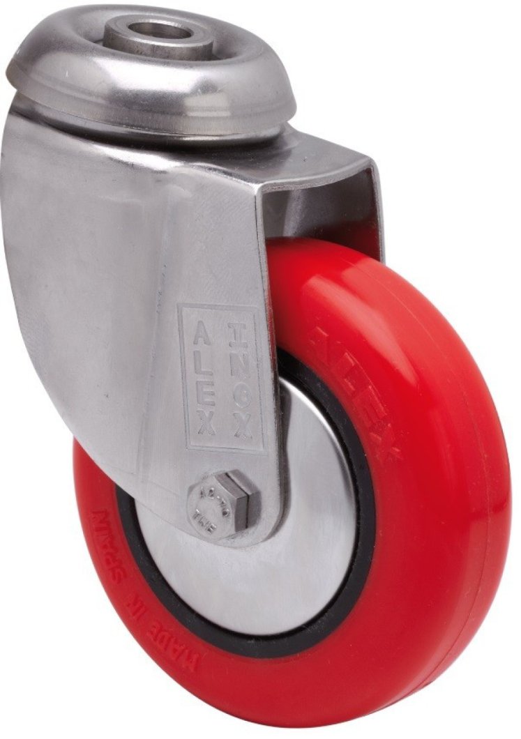 SERIE BHI INOX-PPI, Giratorio/Agujero pasante/Sin Freno