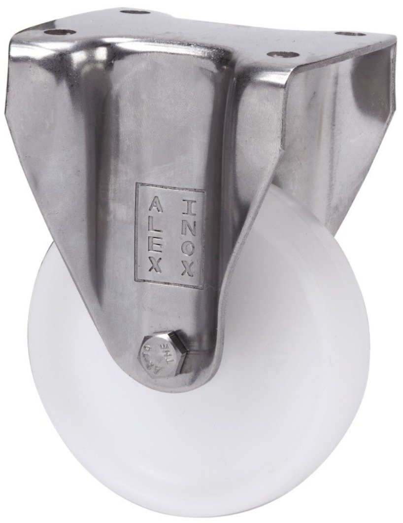 SERIE BHI INOX-BP Blanco, Fijo/Platina/Sin Freno