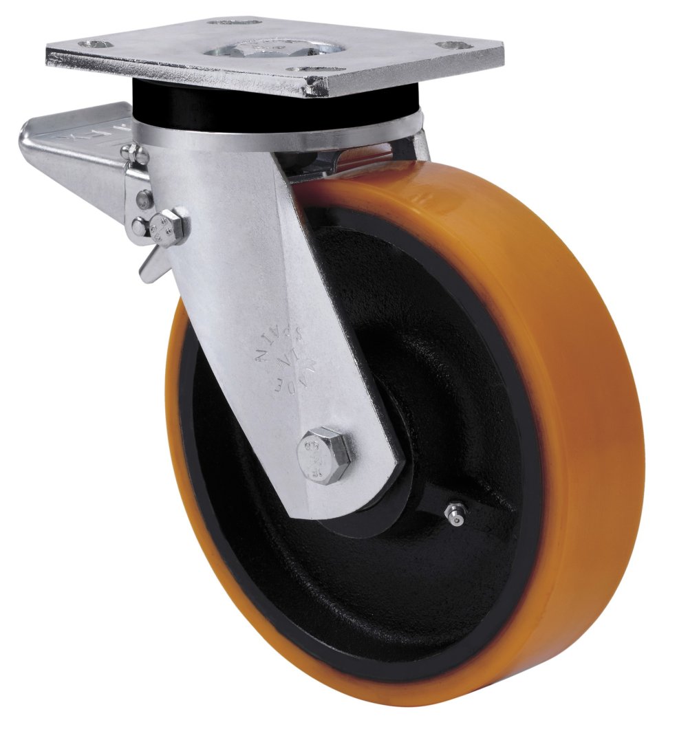 SERIE SLR-HU, Giratorio/Platina/Freno Rueda y Soporte