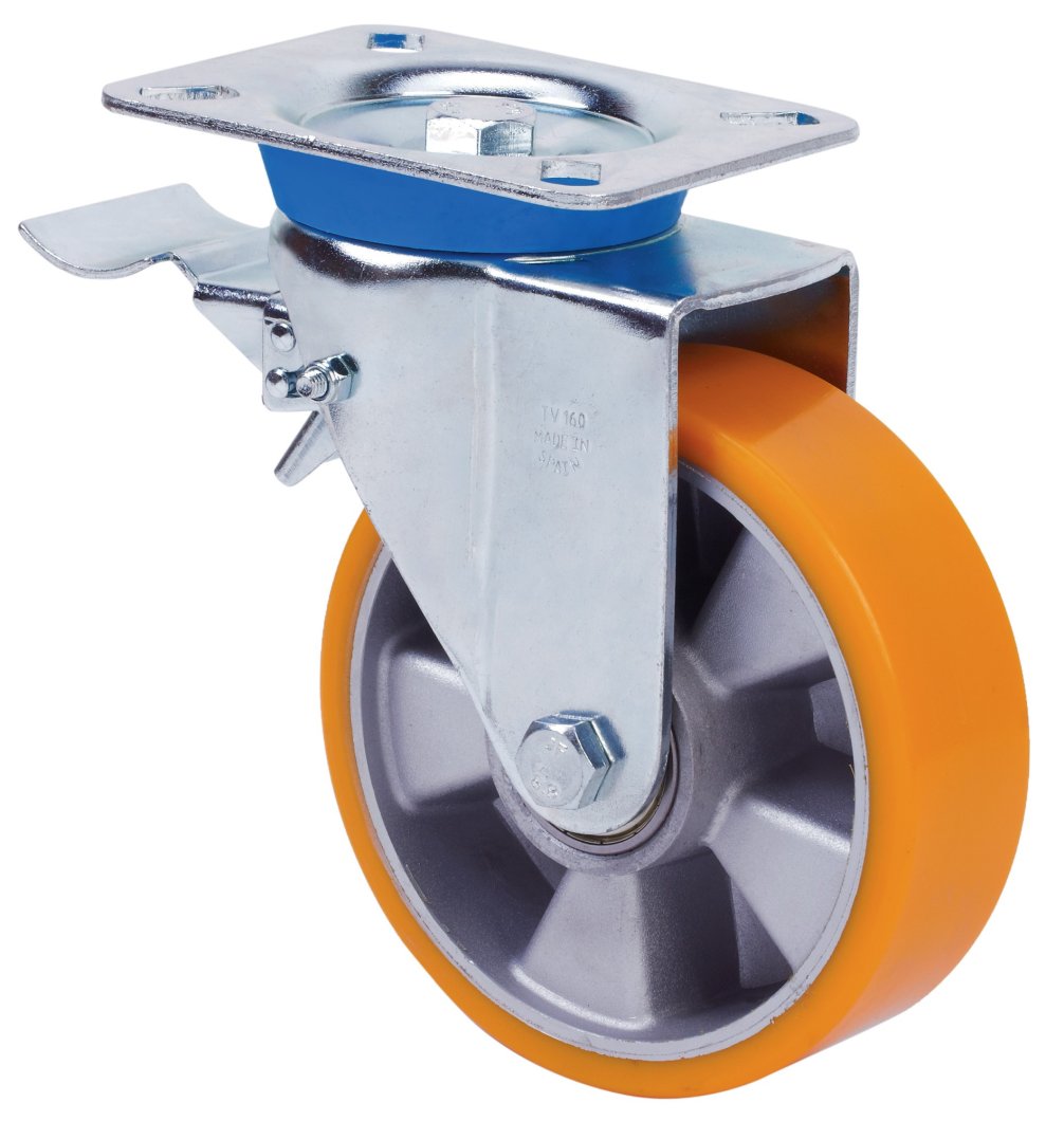 SERIE TV-AUB, Giratorio/Platina/Freno Rueda y Soporte