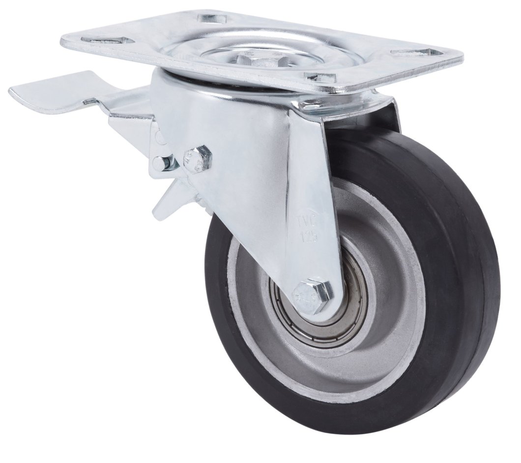 SERIE TVC-DE, Giratorio/Platina/Freno Rueda y Soporte