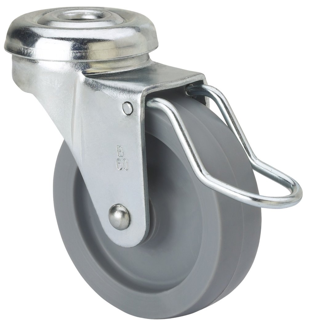 SERIE 602-602, Giratorio/Agujero pasante/Freno Rueda y Soporte