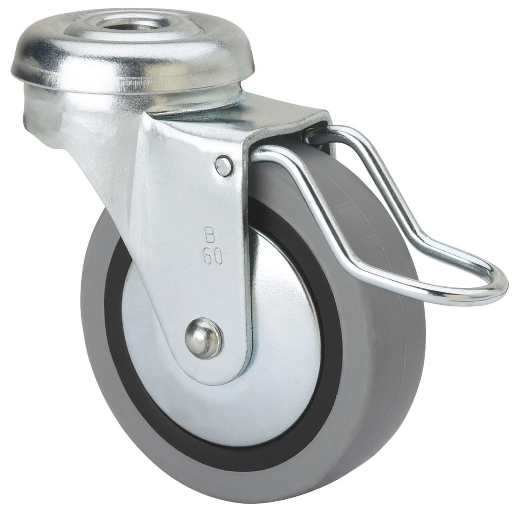 SERIE 601-601, Giratorio/Agujero pasante/Freno Rueda y Soporte