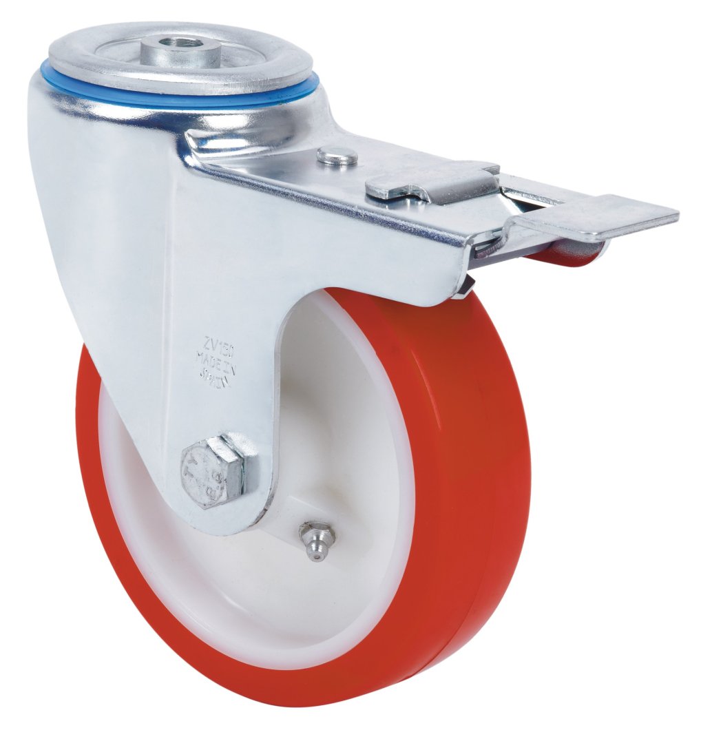 SERIE ZV-PO, Giratorio/Agujero pasante/Freno Rueda y Soporte