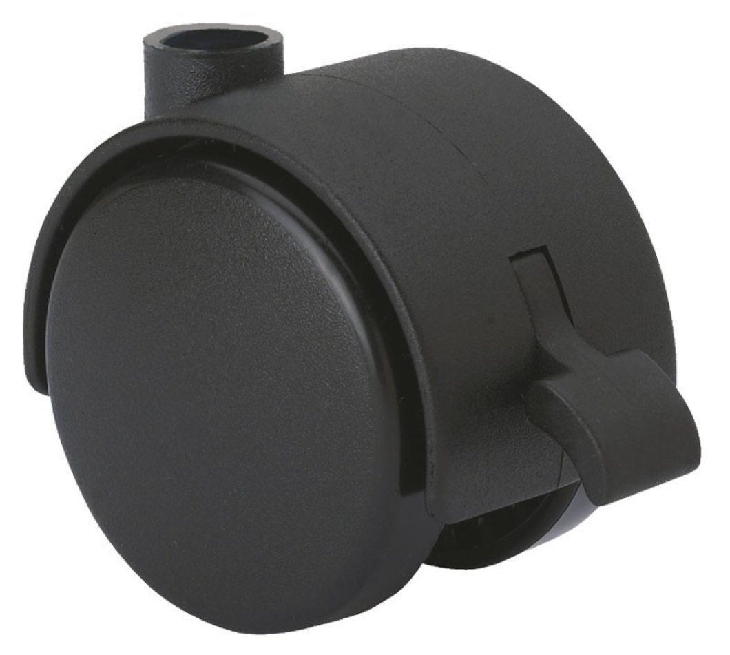 SERIE DK-DK NEGRO, Giratorio/Agujero pasante/Freno Rueda