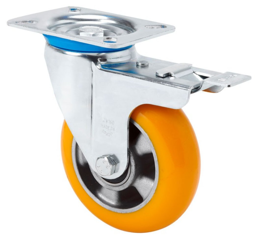 SERIE ZV-AUAB, Giratorio/Platina/Freno Rueda y Soporte