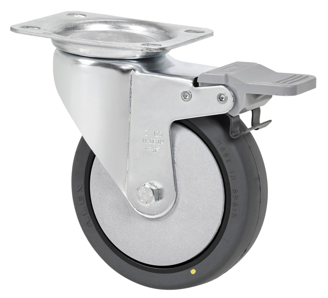 SERIE ZV-PGC, Giratorio/Platina/Freno Rueda y Soporte